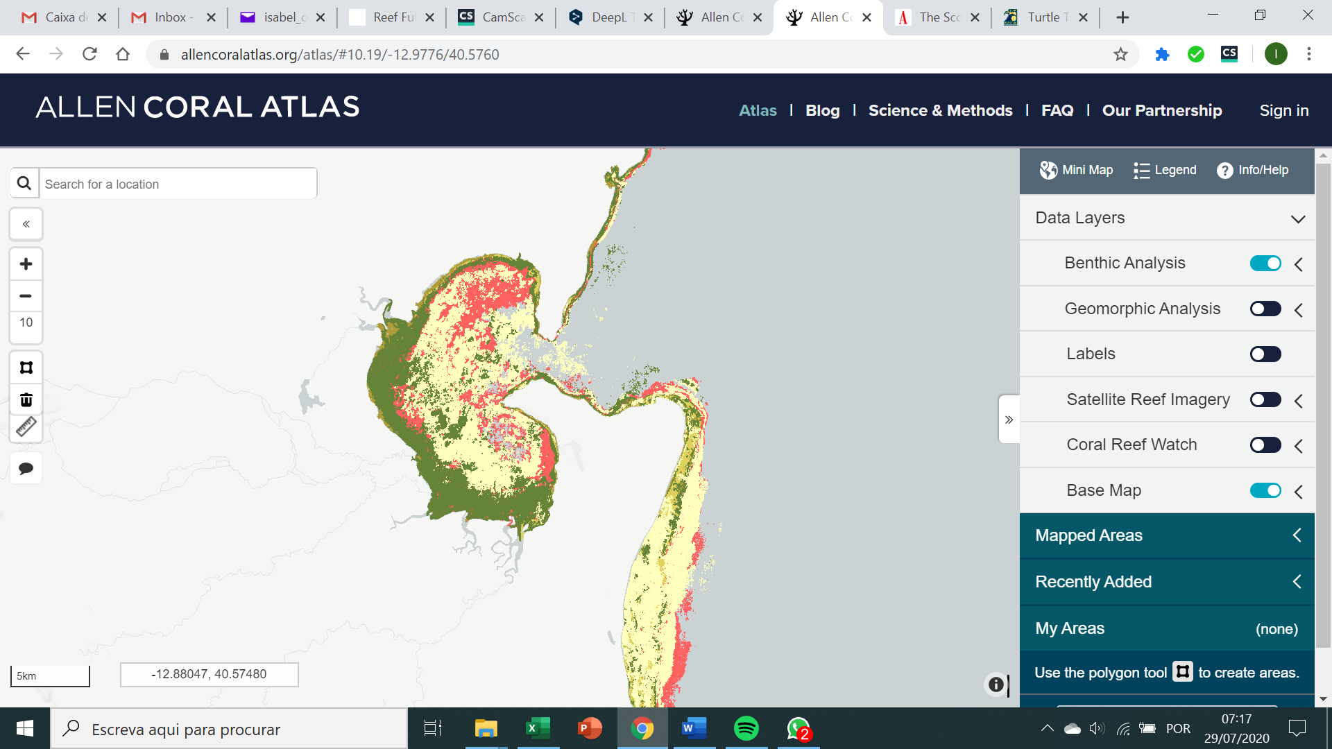 Read more about the article UniLurio through CICA helps map the coral reefs in Mozambique